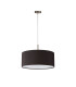 Baymont Satin Nickel 5 Light E27 Single Pendant With 60cm x 22cm Faux Silk Shade Black/White Laminate-5