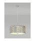 Baymont Polished Chrome 5 Light E27 Single Pendant With 60cm x 22cm Silver Leaf Shade-2