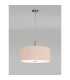 Baymont Satin Nickel 5 Light E27 Single Pendant With 60cm x 22cm Dual Faux Silk Shade Antique Gold/Ruby-14