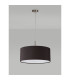 Baymont Satin Nickel 5 Light E27 Single Pendant With 60cm x 22cm Faux Silk Shade Black/White Laminate-14