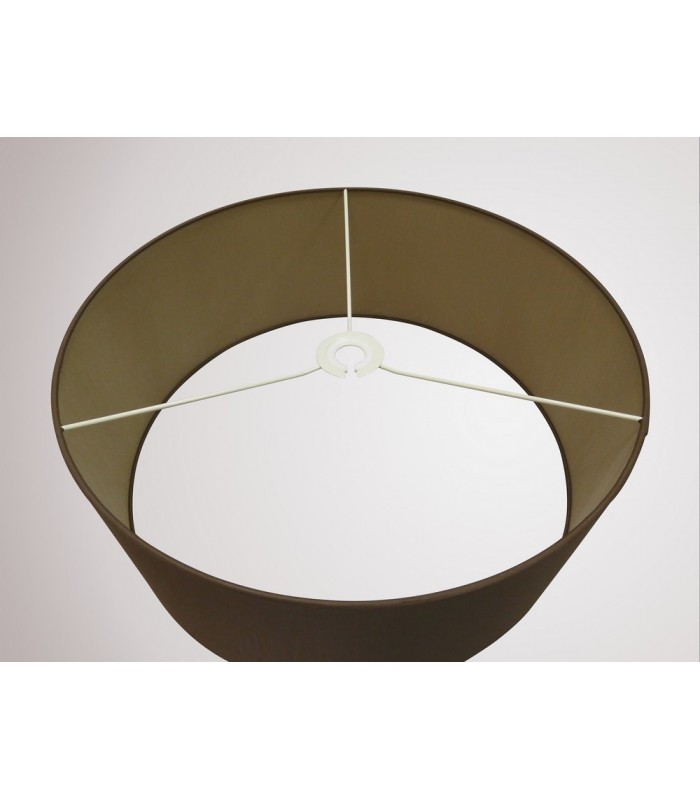 Round Cylinder, 600 x 220mm Dual Faux Silk Fabric Shade, Raw Cocoa, Grecian Bronze - 8