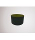 Round Cylinder, 300 x 170mm Dual Faux Silk Fabric Shade, Midnight Black, Green Olive - 2