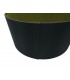 Round Cylinder, 300 x 170mm Dual Faux Silk Fabric Shade, Midnight Black, Green Olive - 5