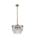 Cosette 40cm Pendant/Semi Flush 4 Light E14 Antique Brass/Clear Crystal-4