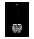 Cosette 40cm Pendant/Semi Flush 4 Light E14 Antique Brass/Clear Crystal-8