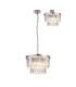 Cosette 40cm Pendant/Semi Flush 4 Light E14 Polished Nickel/Clear Crystal-1