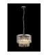 Cosette 40cm Pendant/Semi Flush 4 Light E14 Polished Nickel/Clear Crystal-2
