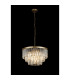 Cosette 50cm Pendant/Semi Flush 5 Light E14 Antique Brass/Clear Crystal-2