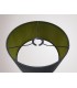 Round Cylinder, 300 x 170mm Dual Faux Silk Fabric Shade, Midnight Black, Green Olive - 8