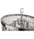 Cosette 40cm Pendant/Semi Flush 4 Light E14 Polished Nickel/Clear Crystal-5