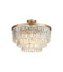 Cosette 50cm Pendant/Semi Flush 5 Light E14 Antique Brass/Clear Crystal-5