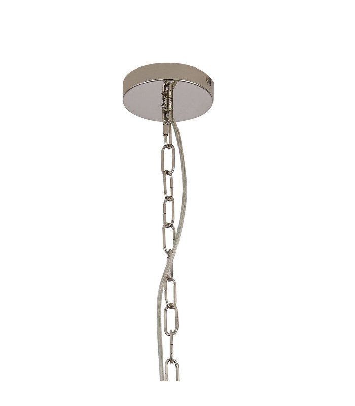 Cosette 40cm Pendant/Semi Flush 4 Light E14 Polished Nickel/Clear Crystal-6