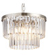 Cosette 40cm Pendant/Semi Flush 4 Light E14 Polished Nickel/Clear Crystal-7