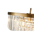 Cosette 50cm Pendant/Semi Flush 5 Light E14 Antique Brass/Clear Crystal-10