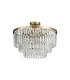 Cosette 50cm Pendant/Semi Flush 5 Light E14 Antique Brass/Clear Crystal-11