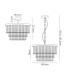 Cosette 50cm Pendant/Semi Flush 5 Light E14 Polished Nickel/Clear Crystal-3