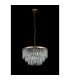 Cosette 50cm Pendant/Semi Flush 5 Light E14 Antique Brass/Clear Crystal-12