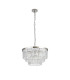 Cosette 50cm Pendant/Semi Flush 5 Light E14 Polished Nickel/Clear Crystal-4