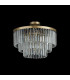 Cosette 50cm Pendant/Semi Flush 5 Light E14 Antique Brass/Clear Crystal-14