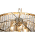 Cosette 50cm Pendant/Semi Flush 5 Light E14 Polished Nickel/Clear Crystal-6