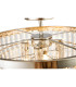 Cosette 50cm Pendant/Semi Flush 5 Light E14 Polished Nickel/Clear Crystal-8