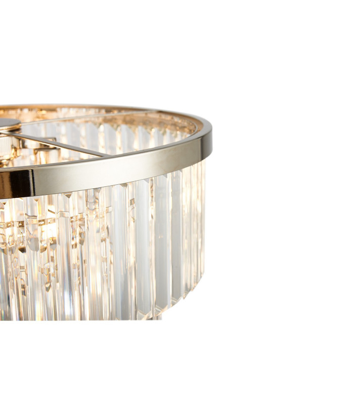 Cosette 50cm Pendant/Semi Flush 5 Light E14 Polished Nickel/Clear Crystal-9