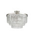 Cosette 50cm Pendant/Semi Flush 5 Light E14 Polished Nickel/Clear Crystal-10