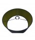 Round Cylinder, 400 x 180mm Dual Faux Silk Fabric Shade, Midnight Black, Green Olive - 4