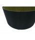 Round Cylinder, 400 x 180mm Dual Faux Silk Fabric Shade, Midnight Black, Green Olive - 5