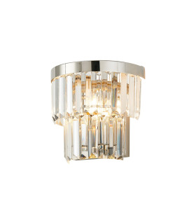 Cosette Wall Lamp 2 Light E14 Polished Nickel/Clear Crystal-1