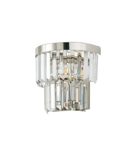 Cosette Wall Lamp 2 Light E14 Polished Nickel/Clear Crystal-2