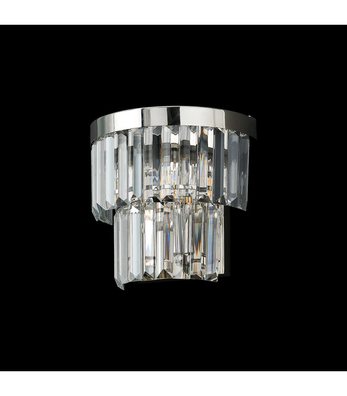 Cosette Wall Lamp 2 Light E14 Polished Nickel/Clear Crystal-10