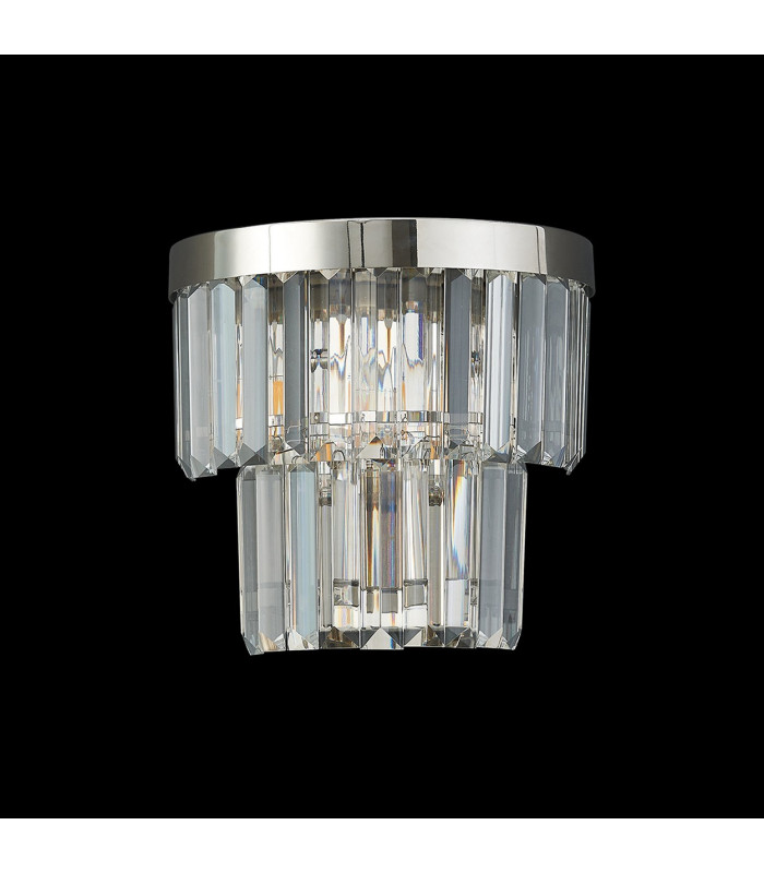 Cosette Wall Lamp 2 Light E14 Polished Nickel/Clear Crystal-12