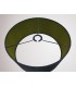 Round Cylinder, 400 x 180mm Dual Faux Silk Fabric Shade, Midnight Black, Green Olive - 8