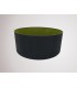 Round Cylinder, 500 x 200mm Dual Faux Silk Fabric Shade, Midnight Black, Green Olive - 2
