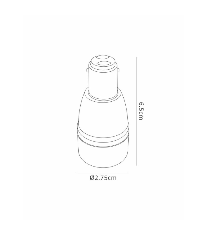 Deco Elements B15 Lampholder to E14 Lamp Socket Converter Maximum Wattage 60W-3