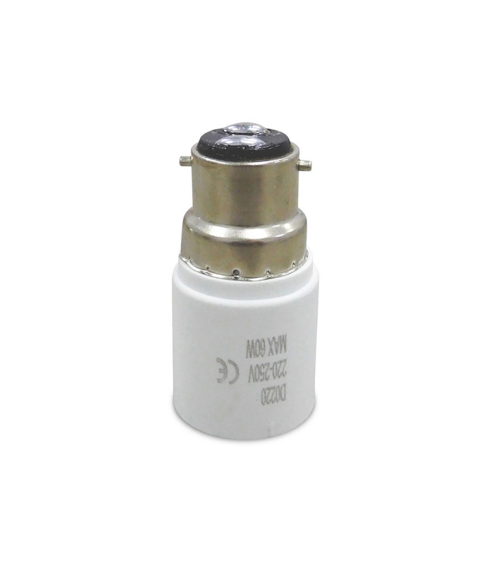 Deco Elements B22 Lampholder to E27 Lamp Socket Converter Maximum Wattage 60W-1