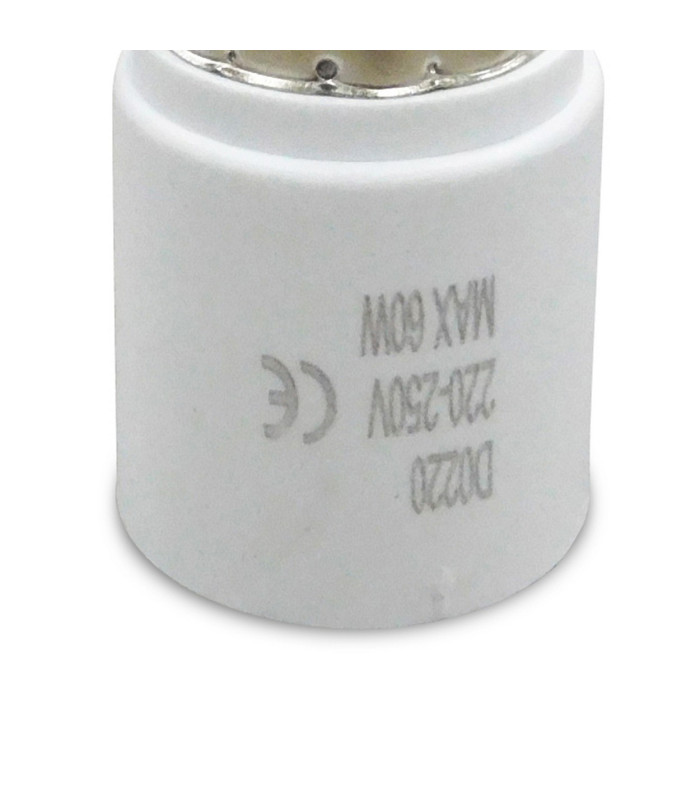 Deco Elements B22 Lampholder to E27 Lamp Socket Converter Maximum Wattage 60W-6