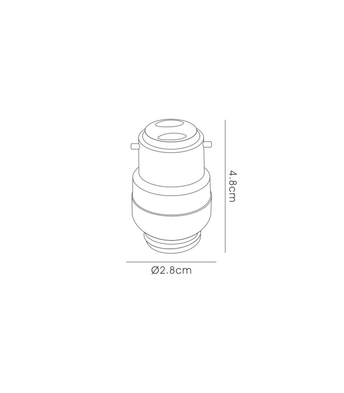 Deco Elements B22 Lampholder to G9 Lamp Socket Converter Maximum Wattage 40W-3
