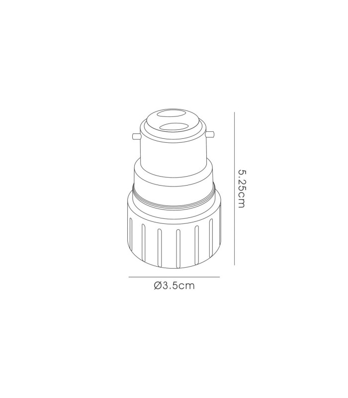 Deco Elements B22 Lampholder to GU10 Lamp Socket Converter Maximum Wattage 50W-3
