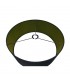 Round Cylinder, 500 x 200mm Dual Faux Silk Fabric Shade, Midnight Black, Green Olive - 7