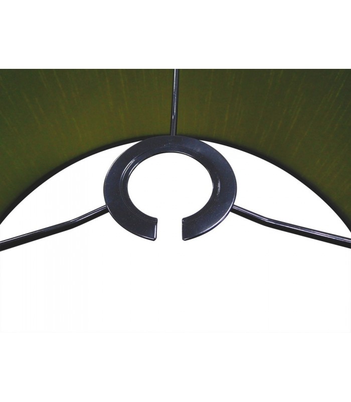 Round Cylinder, 500 x 200mm Dual Faux Silk Fabric Shade, Midnight Black, Green Olive - 10