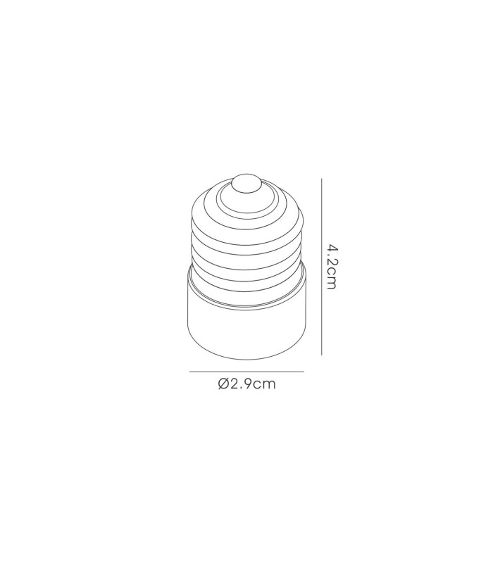 Deco Elements E27 Lampholder to E14 Lamp Socket Converter Maximum Wattage 60W-3