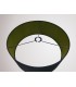Round Cylinder, 500 x 200mm Dual Faux Silk Fabric Shade, Midnight Black, Green Olive - 11