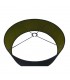 Round Cylinder, 600 x 220mm Dual Faux Silk Fabric Shade, Midnight Black, Green Olive - 4