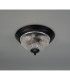 Macy 28.5cm IP44 2 Light E14 Flush Ceiling Light Satin Black With Clear Ribbed Glass-6