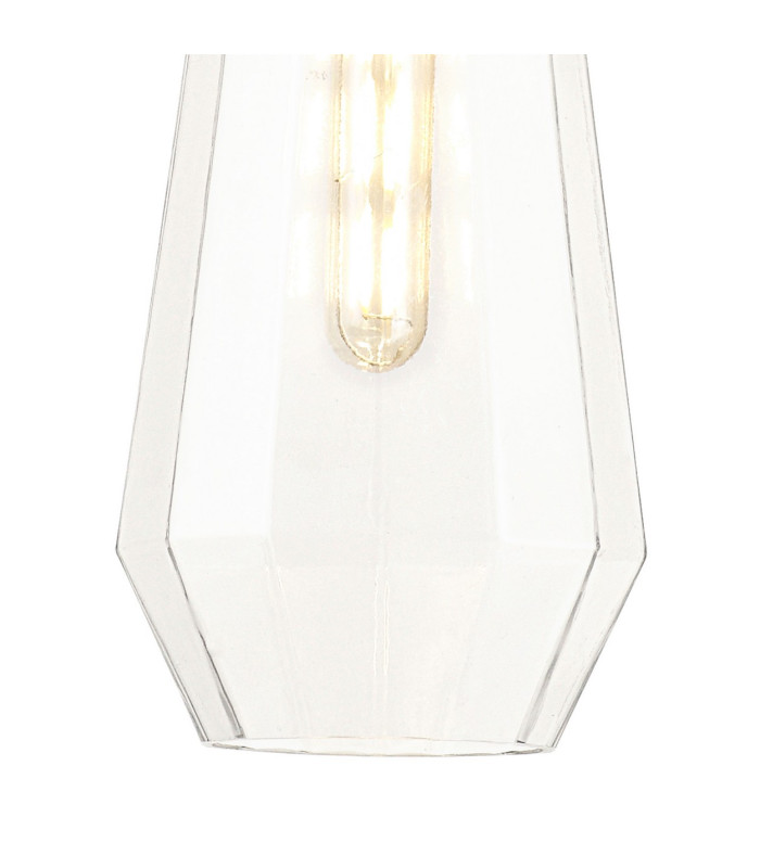 Markus 16cm Single Slim Cone Pendant Polished Chrome/Clear Glass-7
