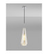 Markus 16cm Single Slim Cone Pendant Polished Chrome/Cognac Glass-2