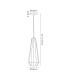 Markus 16cm Single Slim Cone Pendant Polished Chrome/Cognac Glass-3