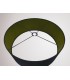 Round Cylinder, 600 x 220mm Dual Faux Silk Fabric Shade, Midnight Black, Green Olive - 8